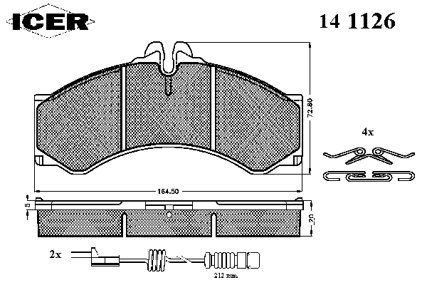 Комплект тормозных колодок, дисковый тормоз
