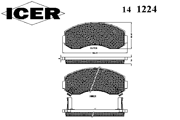 Комплект тормозных колодок, дисковый тормоз