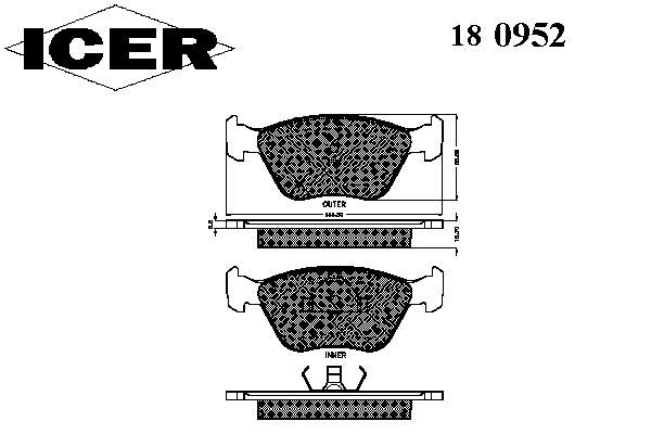 Комплект тормозных колодок, дисковый тормоз