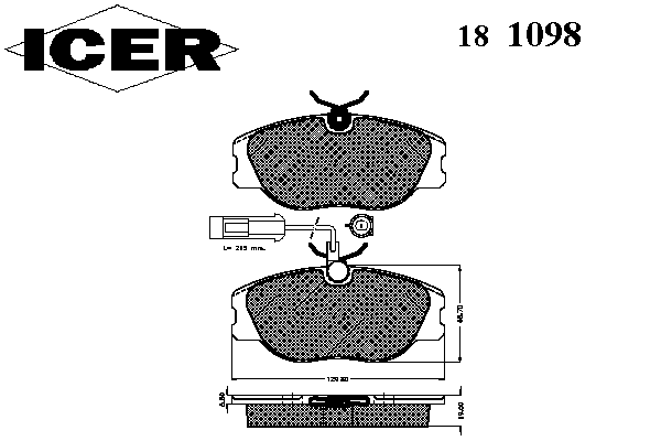 Комплект тормозных колодок, дисковый тормоз