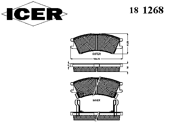 Комплект тормозных колодок, дисковый тормоз