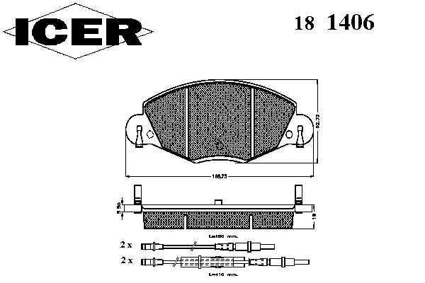Комплект тормозных колодок, дисковый тормоз