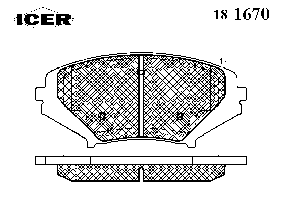 Комплект тормозных колодок, дисковый тормоз