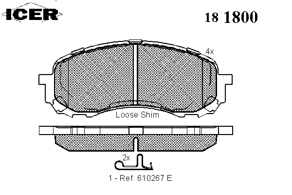 Комплект тормозных колодок, дисковый тормоз