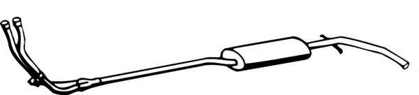 Средний глушитель выхлопных газов