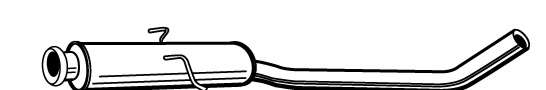 Средний глушитель выхлопных газов