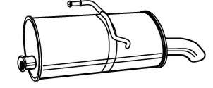 Глушитель выхлопных газов конечный