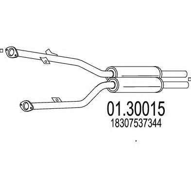 Предглушитель выхлопных газов