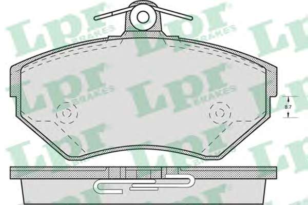 Комплект тормозных колодок, дисковый тормоз LPR 05P718