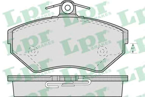 Комплект тормозных колодок, дисковый тормоз LPR 05P719