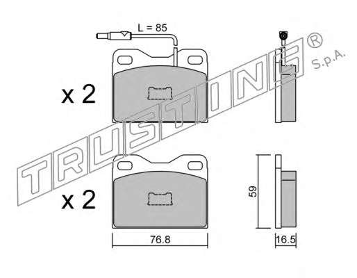 Комплект тормозных колодок, дисковый тормоз