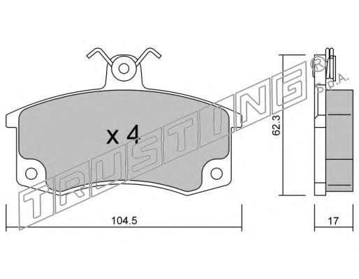 Комплект тормозных колодок, дисковый тормоз