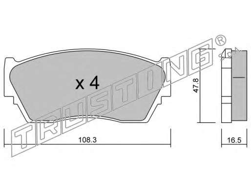 Комплект тормозных колодок, дисковый тормоз