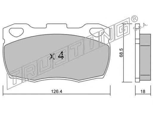 Комплект тормозных колодок, дисковый тормоз