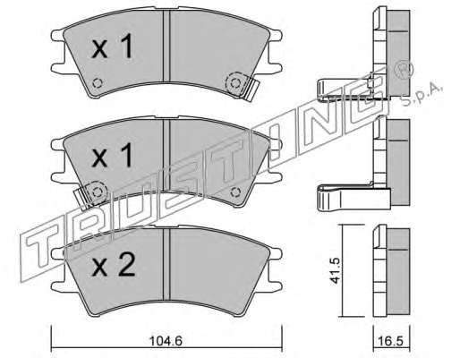 Комплект тормозных колодок, дисковый тормоз