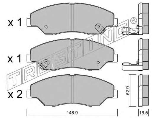 Комплект тормозных колодок, дисковый тормоз
