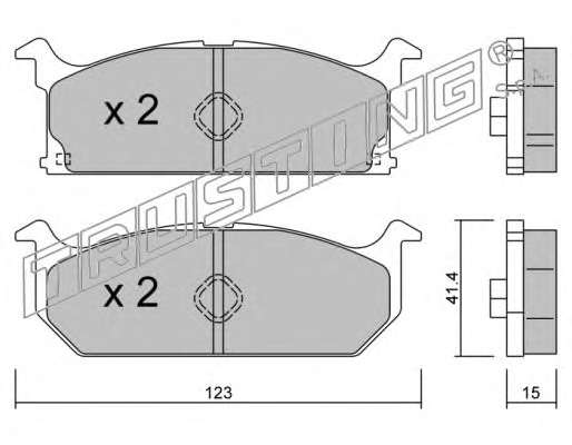 Комплект тормозных колодок, дисковый тормоз