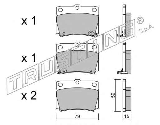 Комплект тормозных колодок, дисковый тормоз