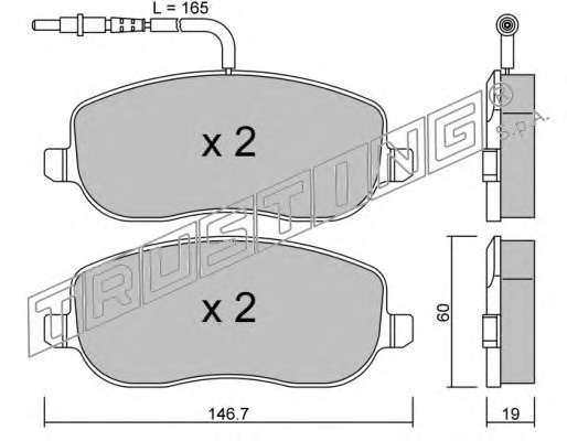 Комплект тормозных колодок, дисковый тормоз
