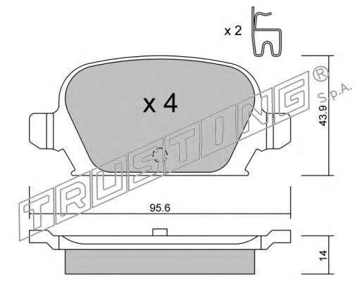 Комплект тормозных колодок, дисковый тормоз