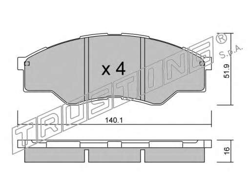 Комплект тормозных колодок, дисковый тормоз