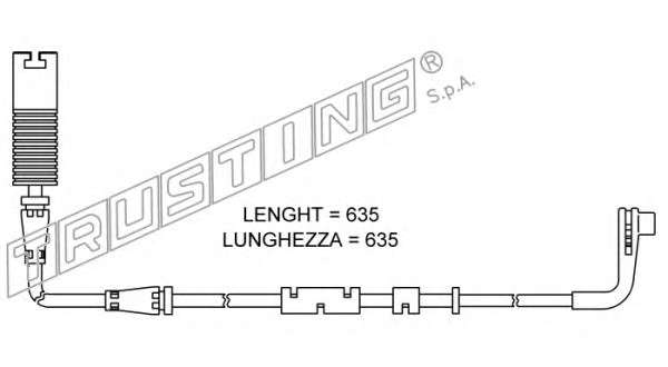 Сигнализатор, износ тормозных колодок