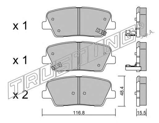 Комплект тормозных колодок, дисковый тормоз