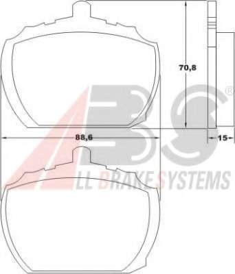 a-b-s-36102 Комплект тормозных колодок, дисковый тормоз A.B.S. 36102