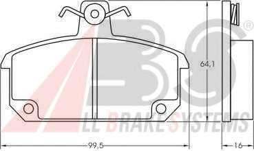 Комплект тормозных колодок, дисковый тормоз