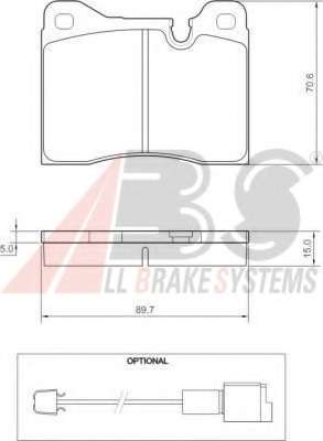 Комплект тормозных колодок, дисковый тормоз