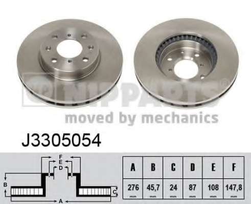 Тормозной диск NIPPARTS J3305054