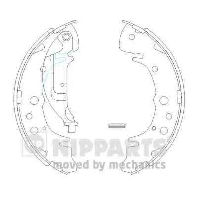 Комплект тормозных колодок, стояночная тормозная система