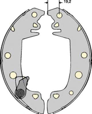 Комплект тормозов, барабанный тормозной механизм