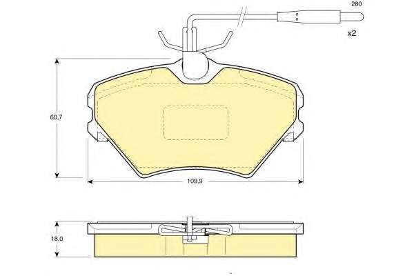 Комплект тормозных колодок, дисковый тормоз