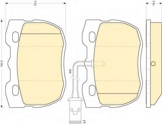 Комплект тормозных колодок, дисковый тормоз