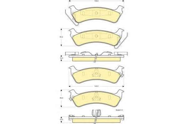 Комплект тормозных колодок, дисковый тормоз