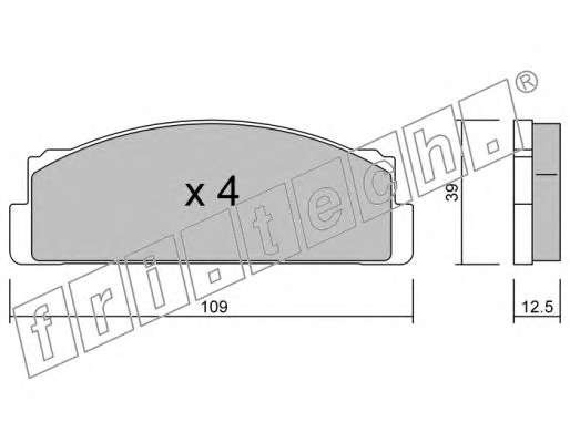 Комплект тормозных колодок, дисковый тормоз