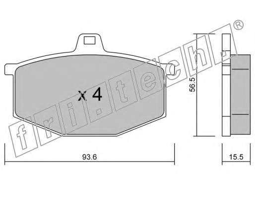 Комплект тормозных колодок, дисковый тормоз