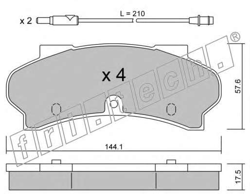 Комплект тормозных колодок, дисковый тормоз