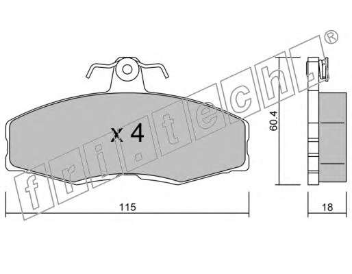 Комплект тормозных колодок, дисковый тормоз