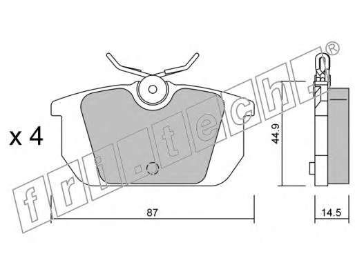 Комплект тормозных колодок, дисковый тормоз