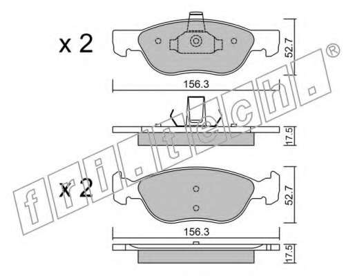 Комплект тормозных колодок, дисковый тормоз