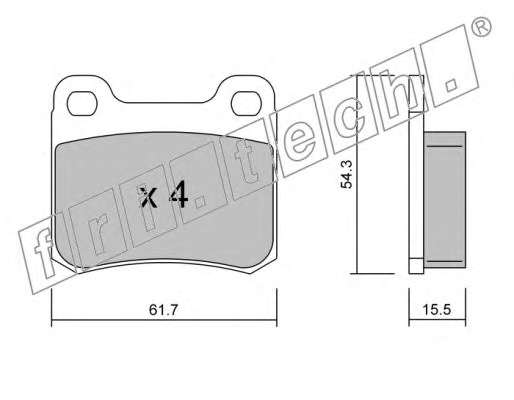Комплект тормозных колодок, дисковый тормоз