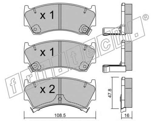 Комплект тормозных колодок, дисковый тормоз