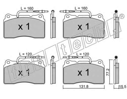 Комплект тормозных колодок, дисковый тормоз