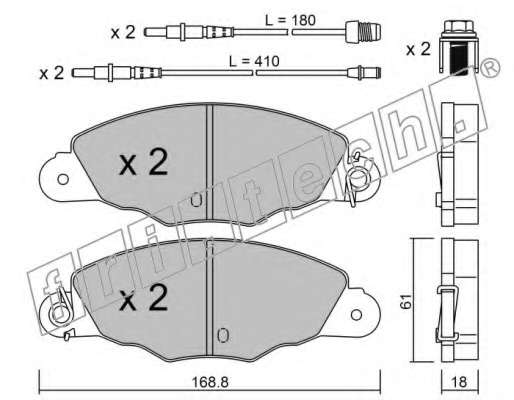 Комплект тормозных колодок, дисковый тормоз