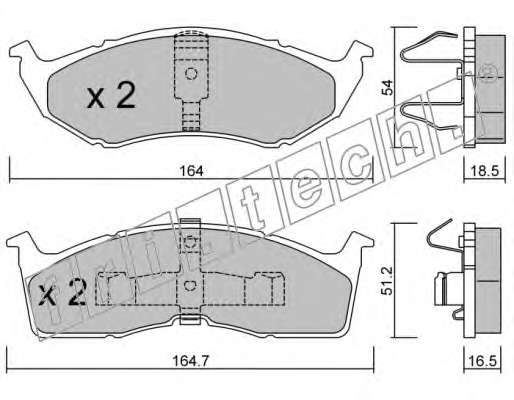 Комплект тормозных колодок, дисковый тормоз