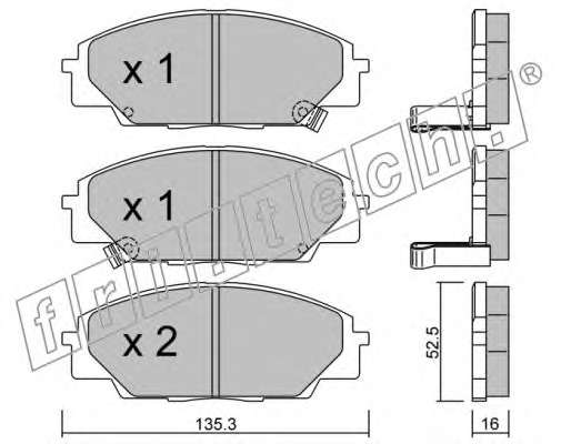 Комплект тормозных колодок, дисковый тормоз
