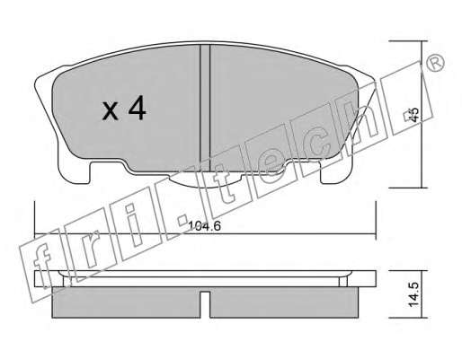 Комплект тормозных колодок, дисковый тормоз