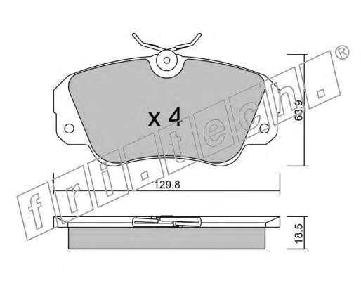 Комплект тормозных колодок, дисковый тормоз